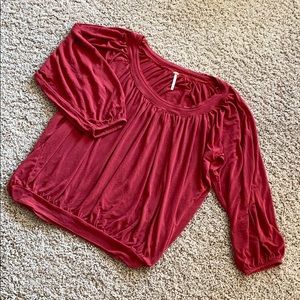 Peasant blouse with 3/4 sleeve